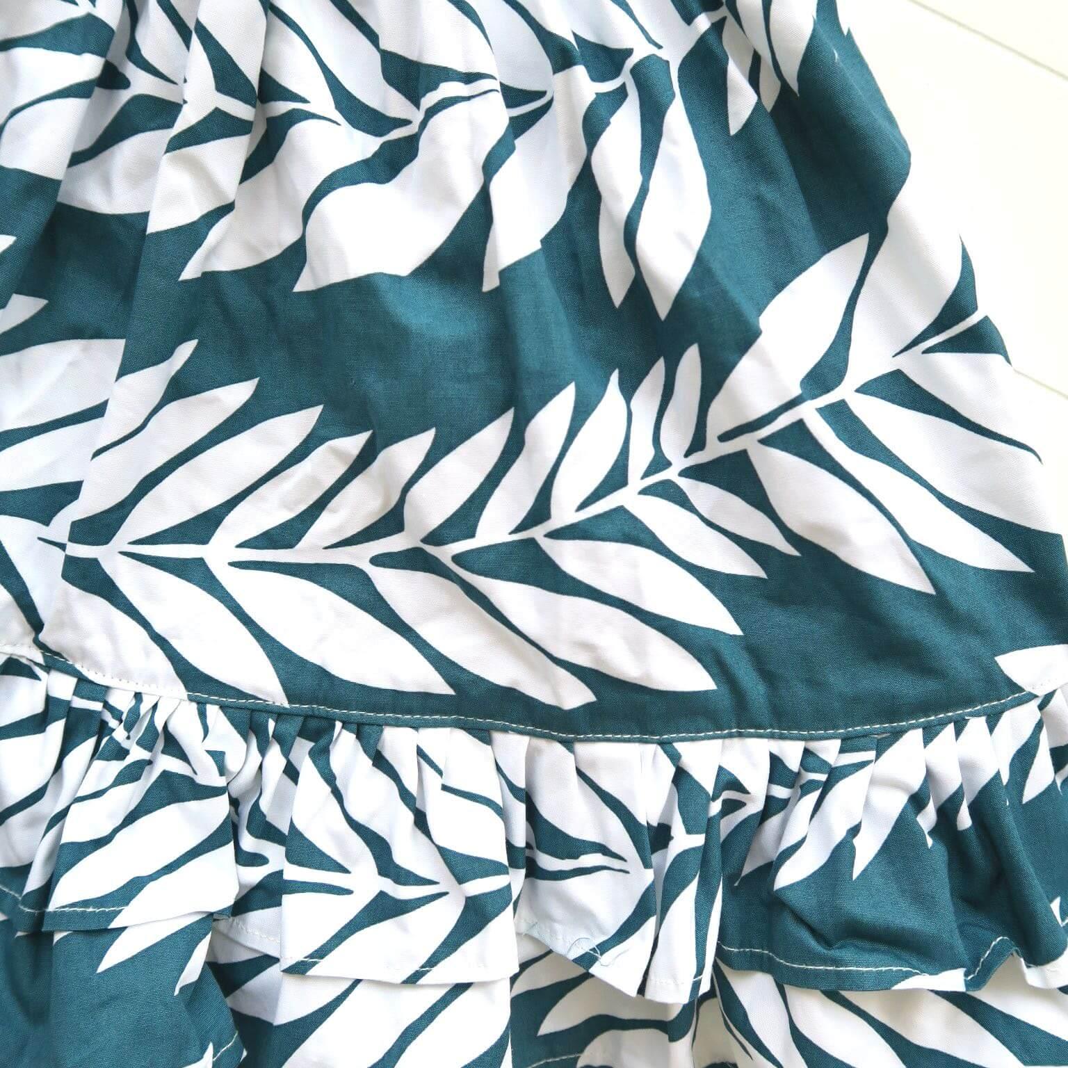 Dahlia Dress - Tie-Strap in Tahitian Leaves Print - Lil' Tati