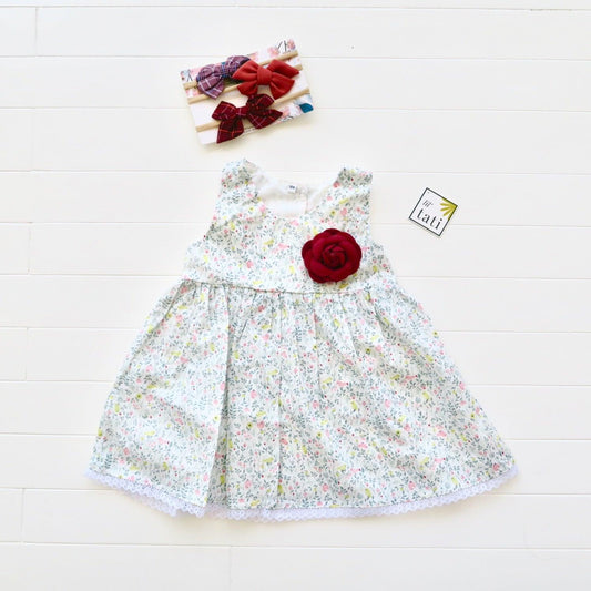 Iris Dress in Mini Garden Pastels Print - Lil' Tati