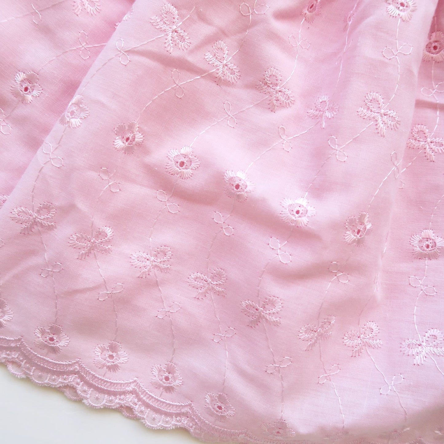 Iris Dress in Pink Eyelet - Lil' Tati