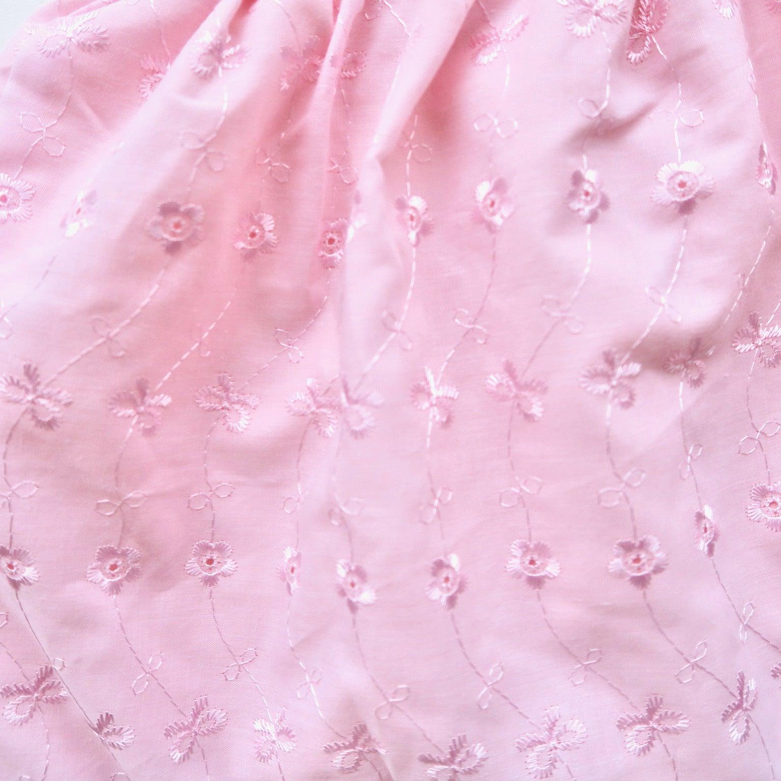 Iris Dress in Pink Eyelet - Lil' Tati