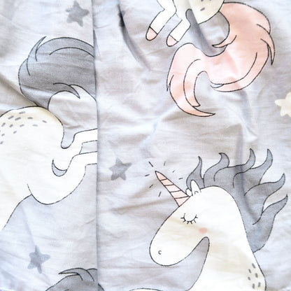 Iris Dress in Unicorn Gray Print - Lil' Tati