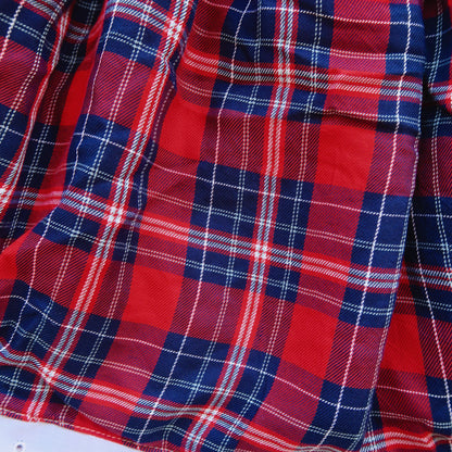Iris Collar Dress in Red Tartan - Lil' Tati