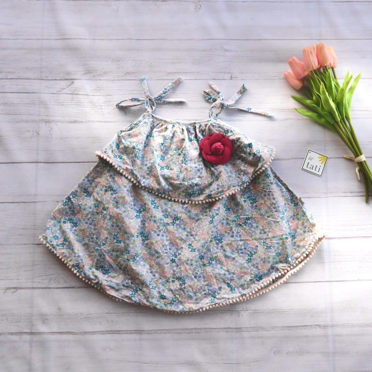 Jacinta Dress in Soft Baby Flowers - Lil' Tati