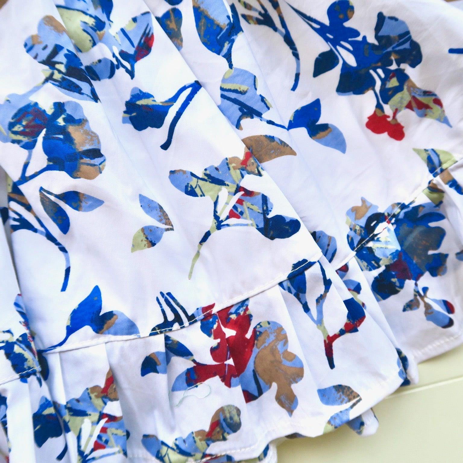 Laelia Dress in Cool Leafy Cutout - Lil' Tati