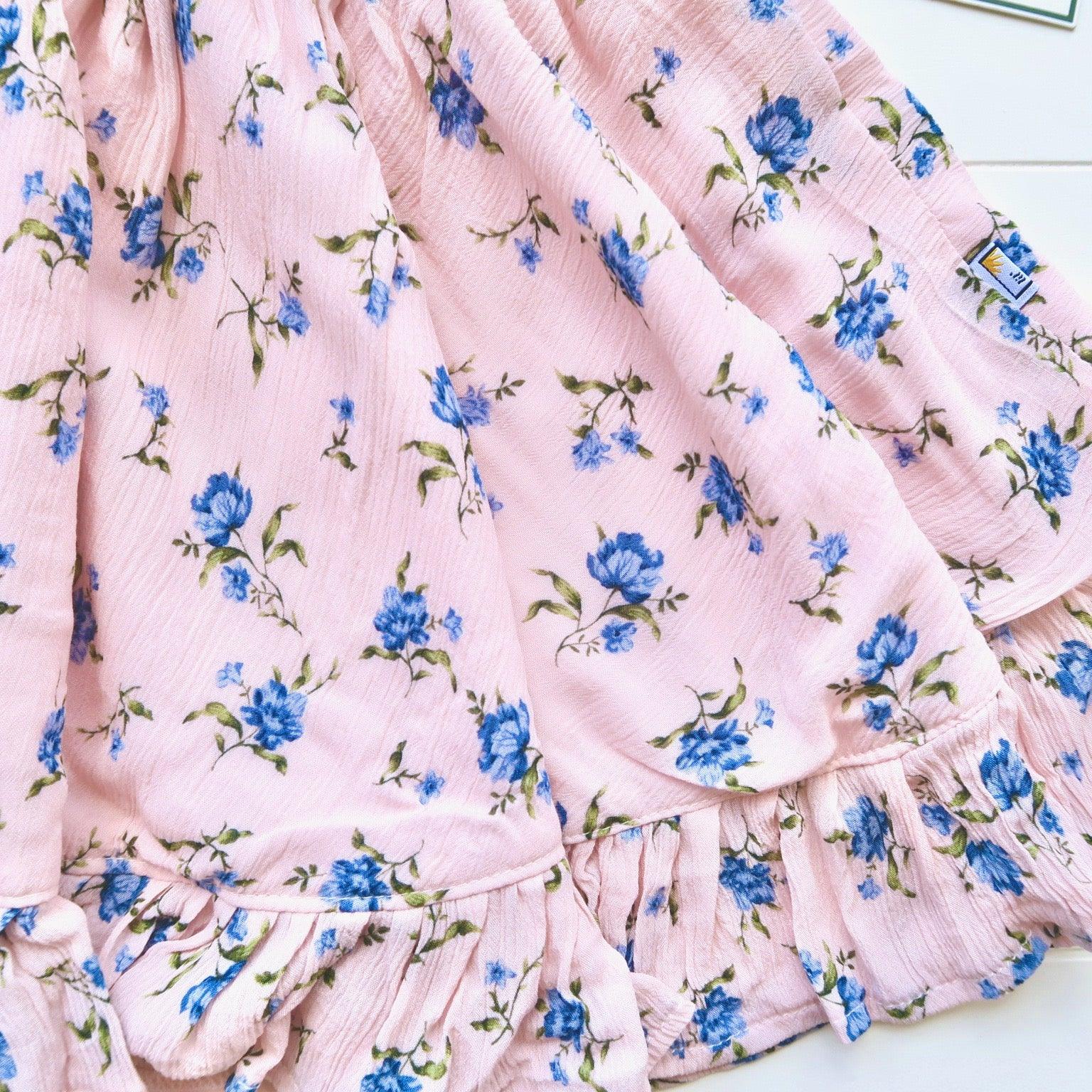Laelia Dress in Dainty Flowers Pink - Lil' Tati