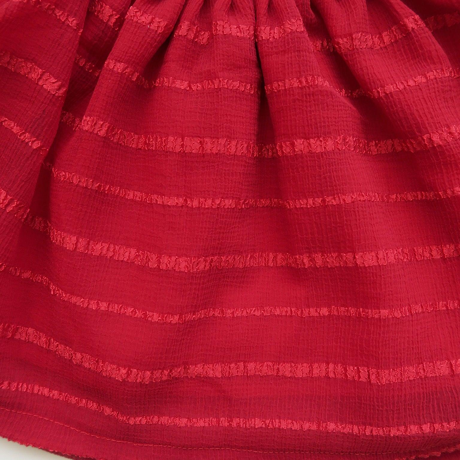 Lotus Dress in Red Shear Stripes - Lil' Tati