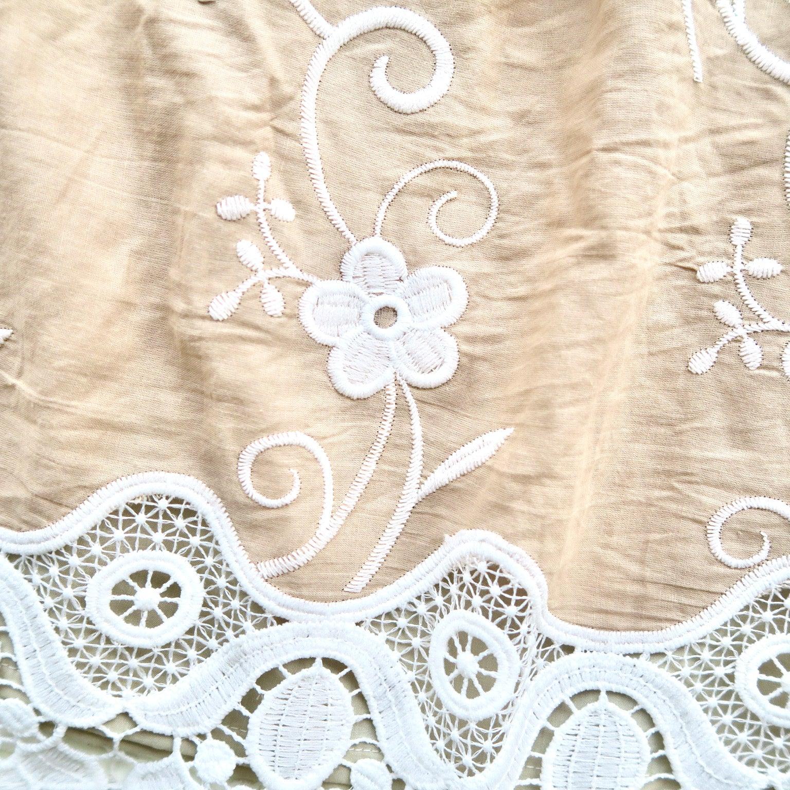 Magnolia Dress in Beige Fancy Lace - Lil' Tati