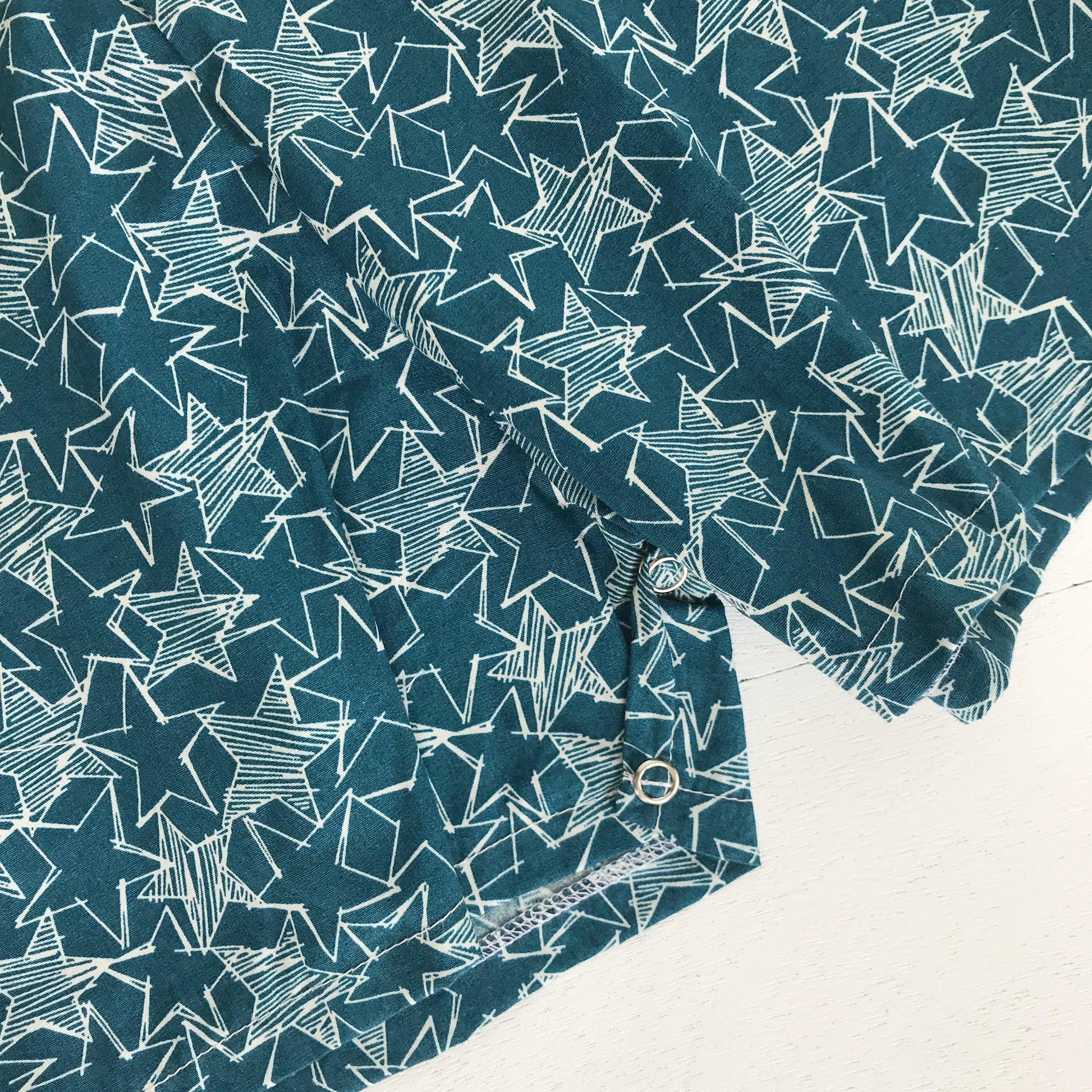 Oak Playsuit in Bluegreen Stars - Lil' Tati