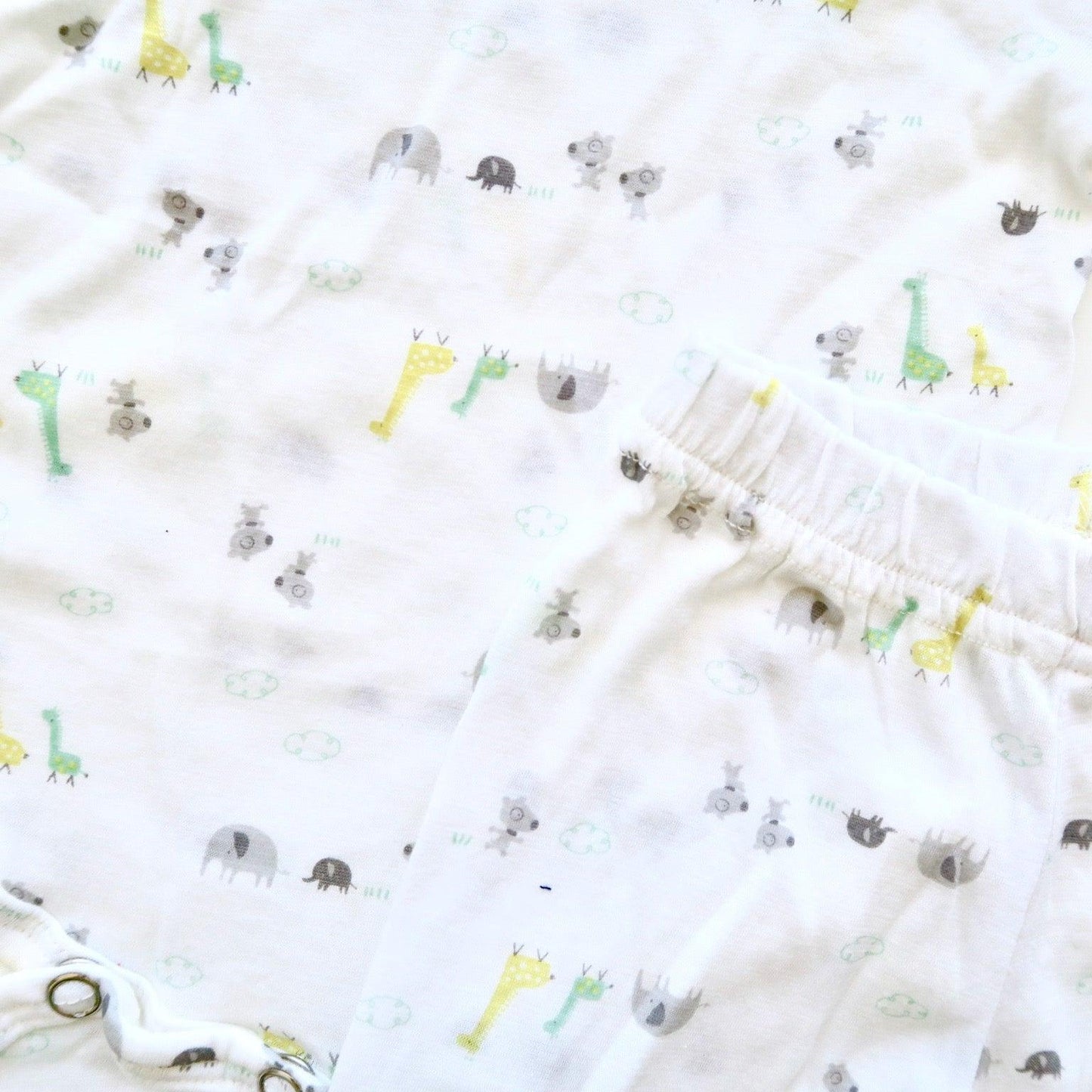 Cotton Stretch Onesie & Leggings Set - Baby Animals Print - Lil' Tati