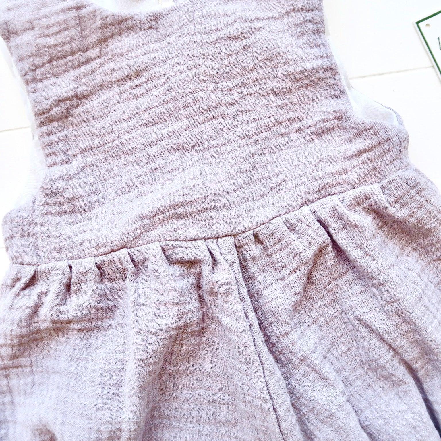 Orchid Playsuit in Crepe - Gray - Lil' Tati
