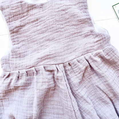 Orchid Playsuit in Crepe - Gray - Lil' Tati