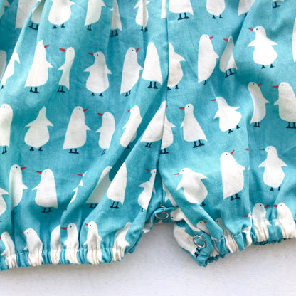Orchid Playsuit - Ruffle Sleeves in Penguin March Mint - Lil' Tati