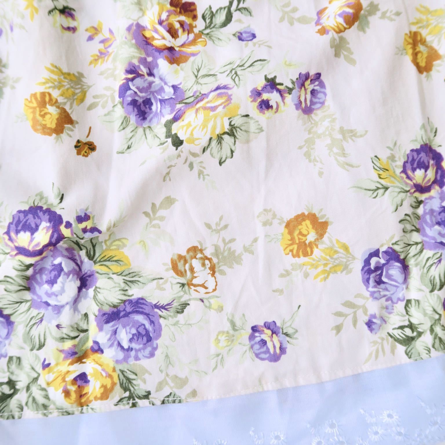 Peony Dress in Violet Mustard Flowers Print - Lil' Tati
