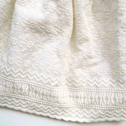 Periwinkle Dress in Ivory Floral Eyelet - Lil' Tati