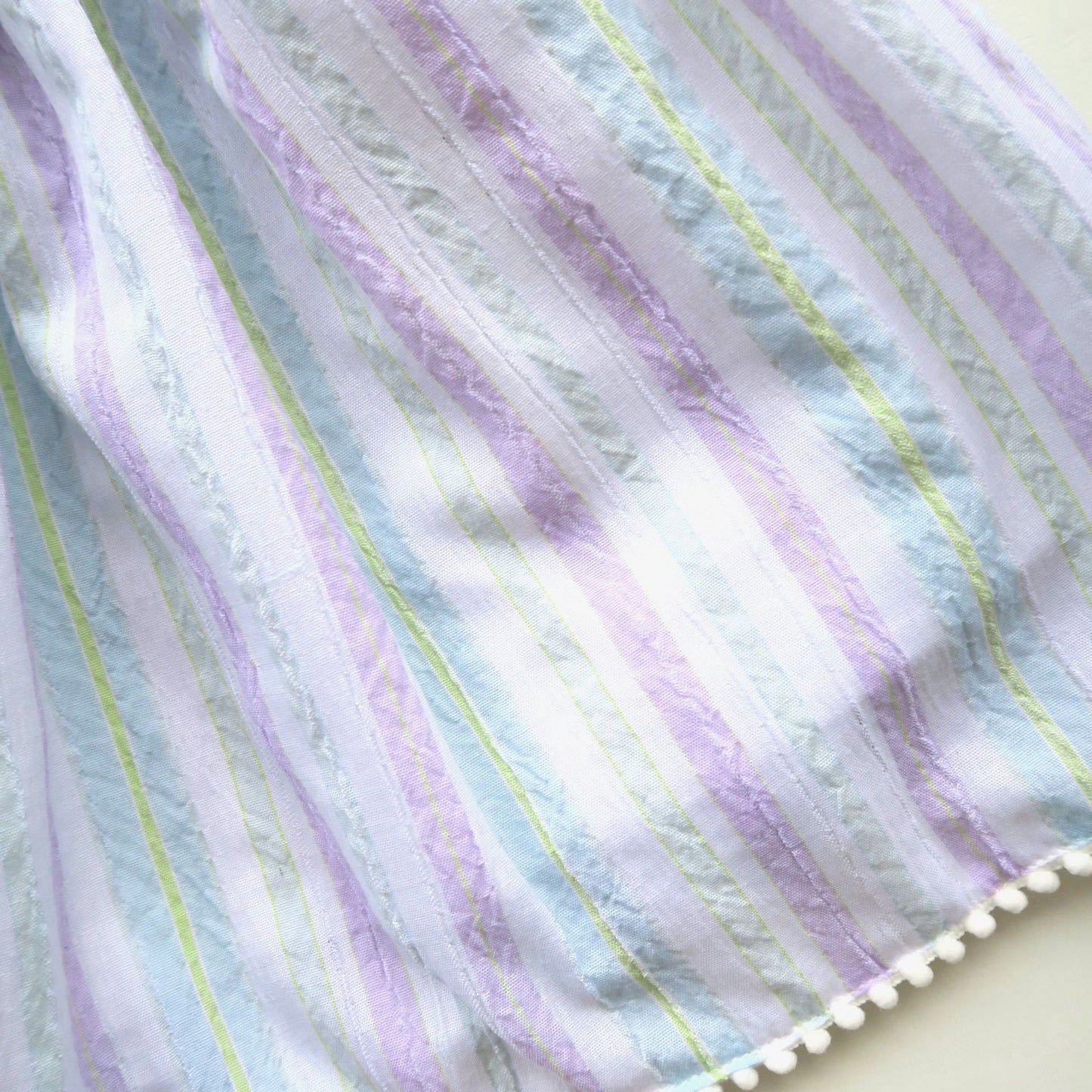 Periwinkle Dress in Purple Mint Stripes - Lil' Tati