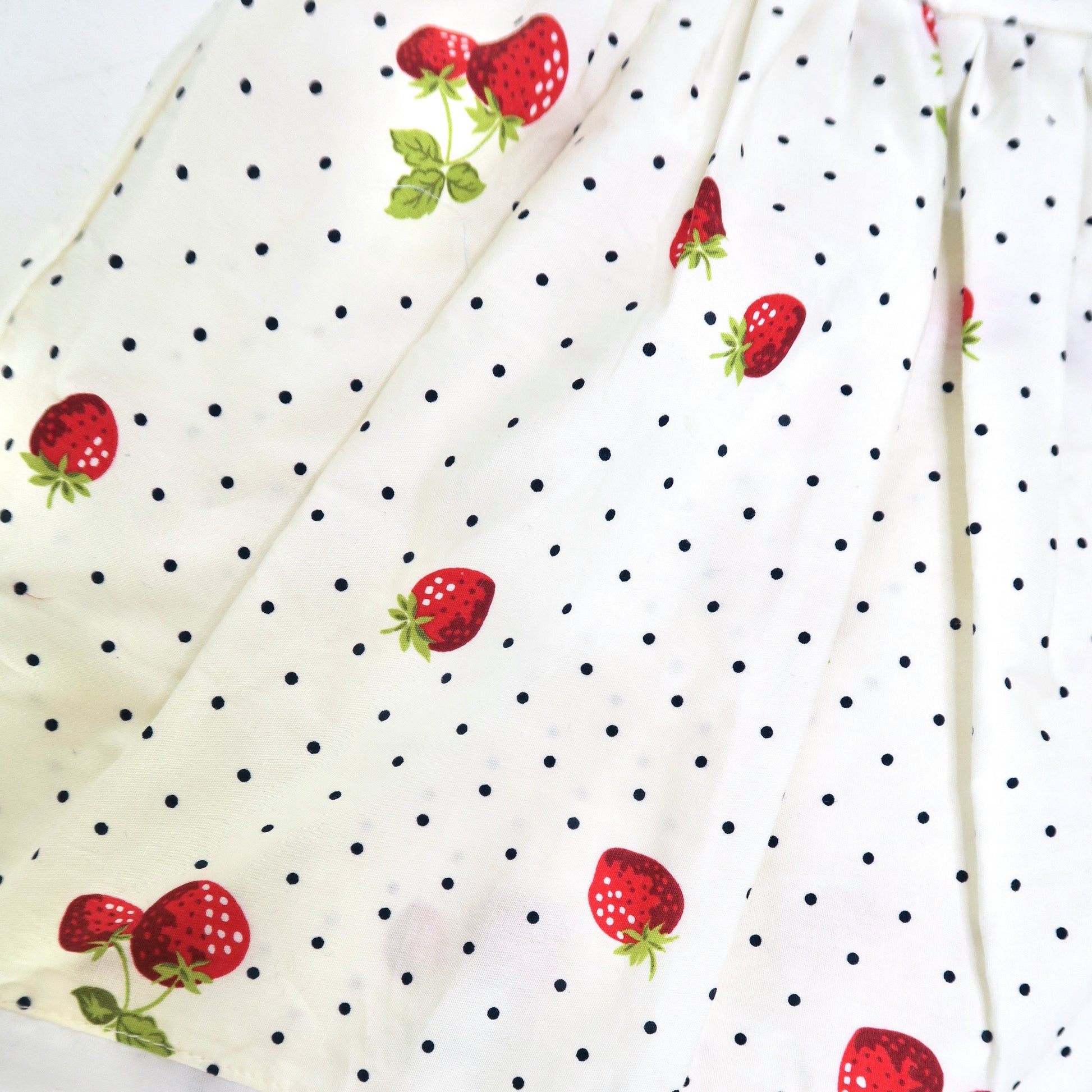 Periwinkle Dress in Strawberry Polka Print - Lil' Tati