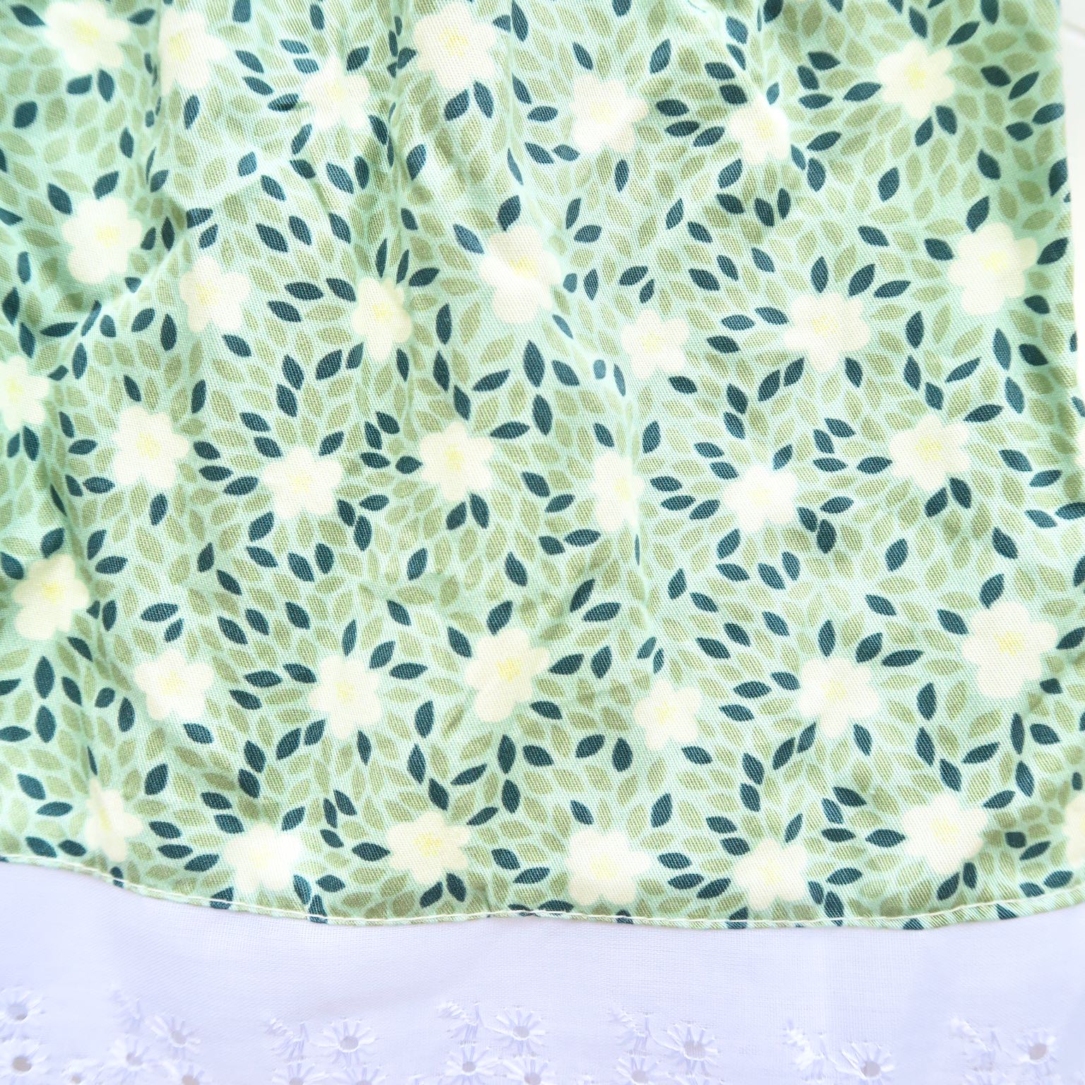 Periwinkle Dress in Mint Petal Flower Print - Lil' Tati