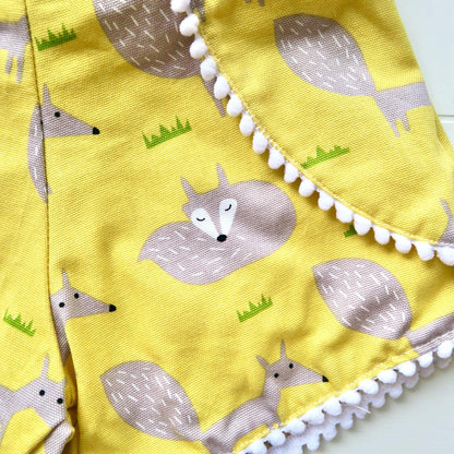 Pompom Shorts in Yellow Fox - Lil' Tati