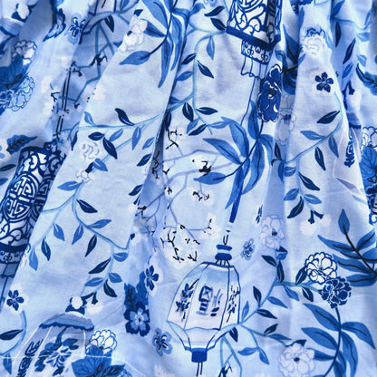 Poppy Dress in Asian Porcelain Pink Print - Lil' Tati