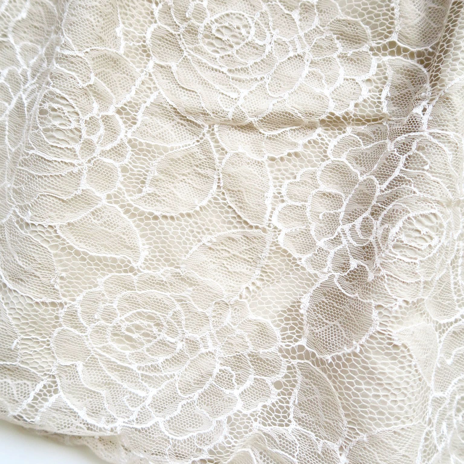 Sunflower Dress in Nude Soft Lace - Lil' Tati