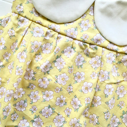 Tea Rose Dress in Yellow Windflower - Lil' Tati