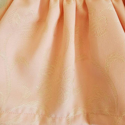 Tulip - Round Skirt Dress in Peach Embroidery - Lil' Tati