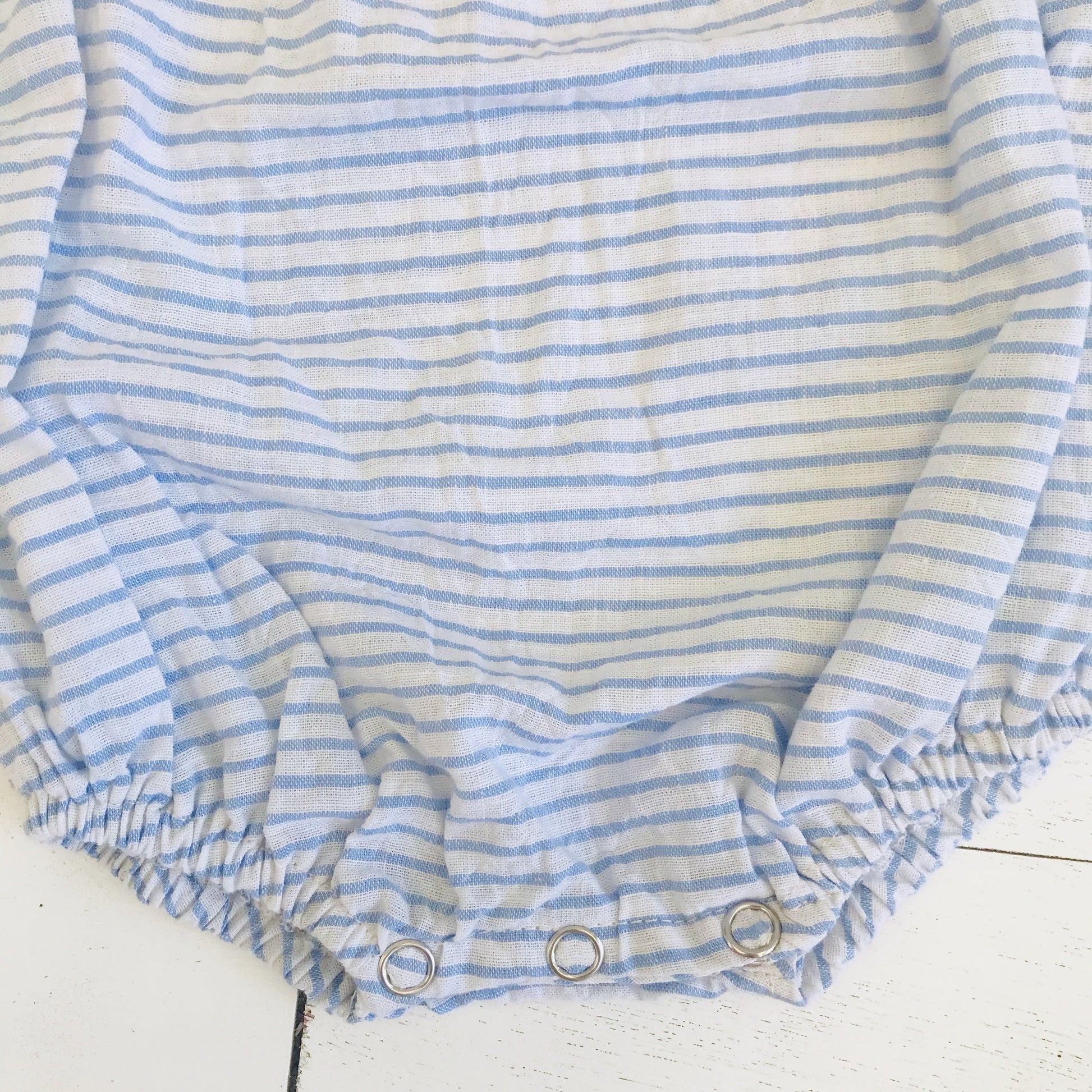 Lily Playsuit in Placid Blue Stripes - Lil' Tati