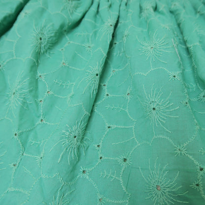 Lotus Dress in Jade Floral Eyelet - Lil' Tati