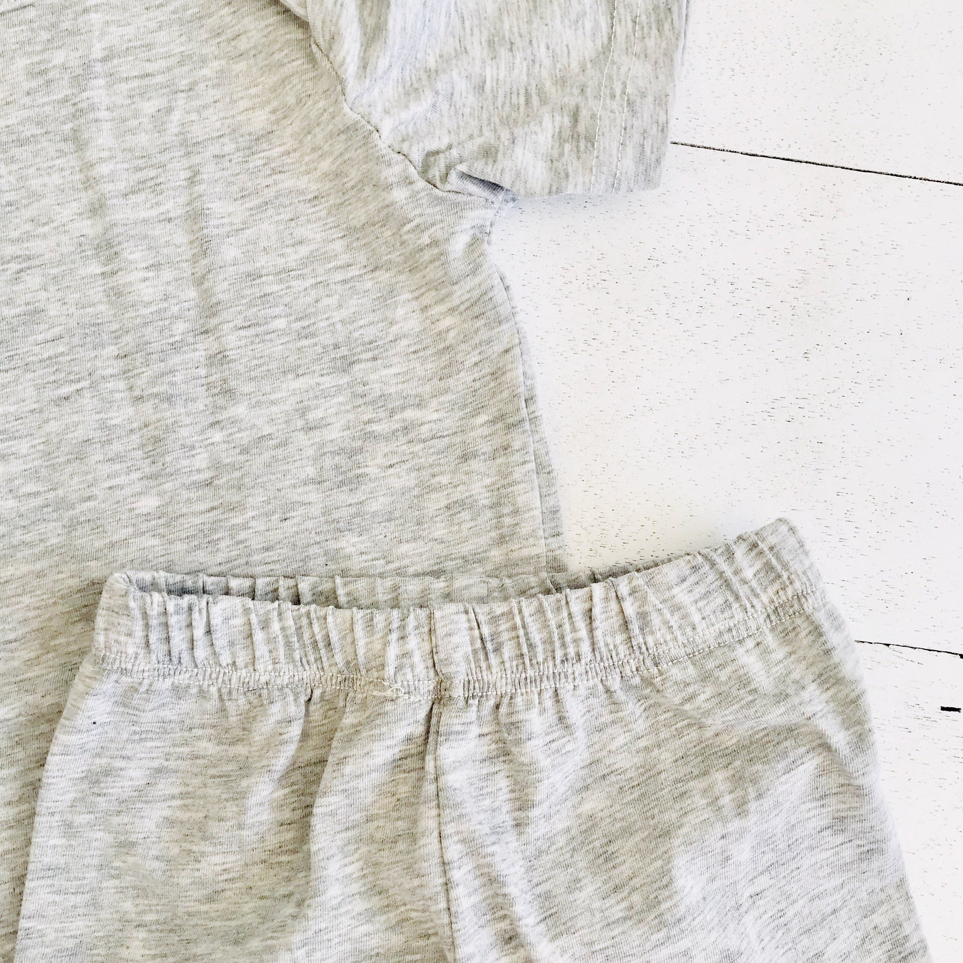 Cotton Stretch Onesie & Leggings Set - Gray - Lil' Tati