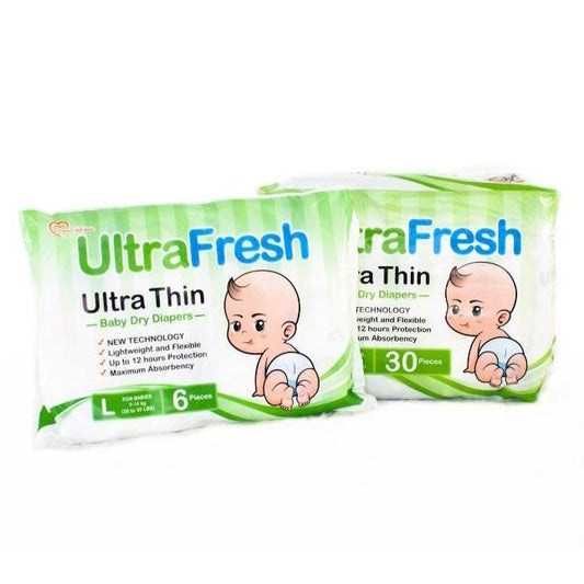 UltraFresh Ultra Thin Baby Dry Diapers - Large - Lil' Tati
