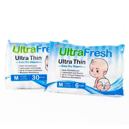 UltraFresh Ultra Thin Baby Dry Diapers - Medium - Lil' Tati